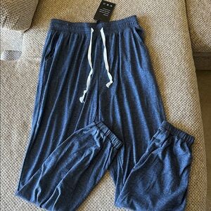 Blue Lounge Pants with Drawstring